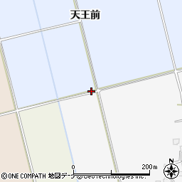 山形県鶴岡市民田天王前周辺の地図