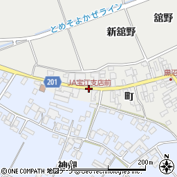 JA宝江支店前周辺の地図