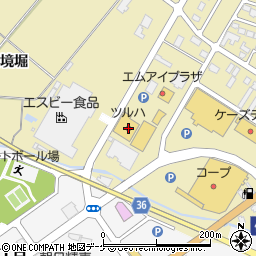 ツルハドラッグ登米加賀野店周辺の地図