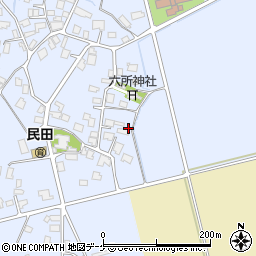 山形県鶴岡市民田船附周辺の地図