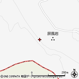 屏風岩周辺の地図