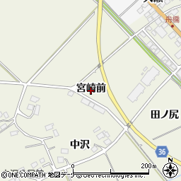 宮城県登米市迫町北方宮崎前周辺の地図