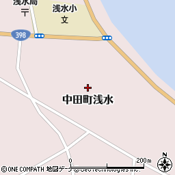 登米市役所　中田総合支所浅水ふれあいセンター周辺の地図