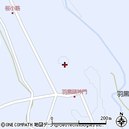 出羽三山神社　羽黒山・斎館周辺の地図