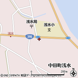 宮城県登米市中田町浅水荒神堂167周辺の地図