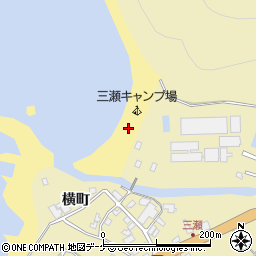 三瀬海水浴場周辺の地図