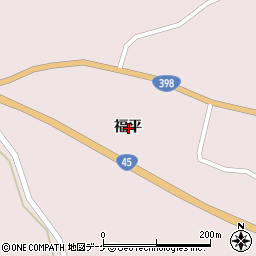 宮城県登米市東和町米谷福平周辺の地図