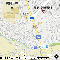 山形県鶴岡市城南町21-12周辺の地図