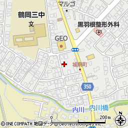 山形県鶴岡市城南町21-19周辺の地図