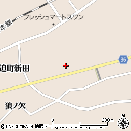 宮城県登米市迫町新田狼ノ欠周辺の地図