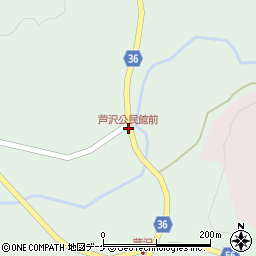 芦沢公民館前周辺の地図
