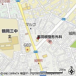 山形県鶴岡市城南町2周辺の地図