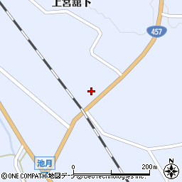 宮城県大崎市岩出山池月（上宮沢田）周辺の地図
