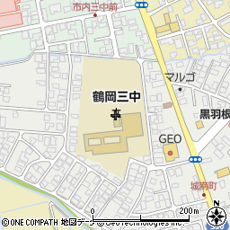 山形県鶴岡市城南町25周辺の地図