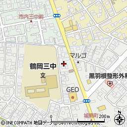 山形県鶴岡市城南町22-46周辺の地図