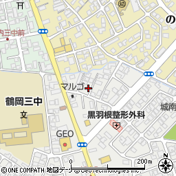 山形県鶴岡市城南町1-17周辺の地図