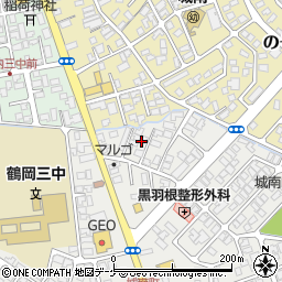 山形県鶴岡市城南町1周辺の地図