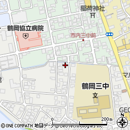 山形県鶴岡市城南町40-2周辺の地図