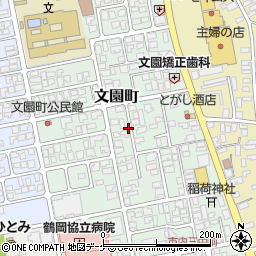 山形県鶴岡市文園町周辺の地図
