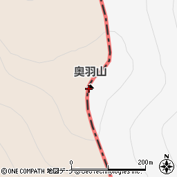 奥羽山周辺の地図