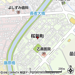 山形県鶴岡市桜新町周辺の地図