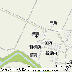 宮城県登米市迫町北方横前周辺の地図