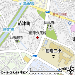 苗津公民館周辺の地図