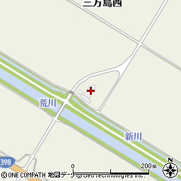 宮城県登米市迫町北方三方島西22周辺の地図