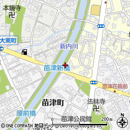 苗津新橋周辺の地図