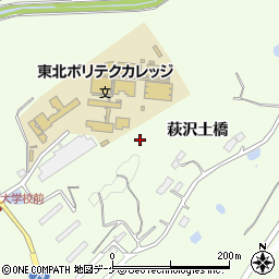 宮城県栗原市築館萩沢土橋周辺の地図