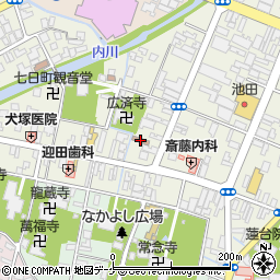 鶴岡本町二郵便局周辺の地図
