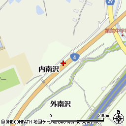 宮城県栗原市築館（内南沢）周辺の地図