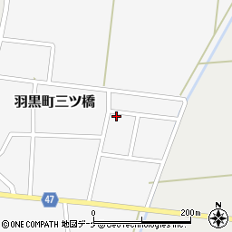 山形県鶴岡市羽黒町三ツ橋道下93周辺の地図