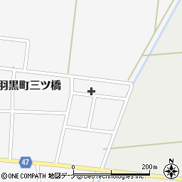 山形県鶴岡市羽黒町三ツ橋道下105周辺の地図