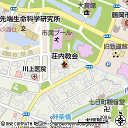 荘内教会保育園周辺の地図