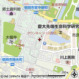 山形県鶴岡市家中新町17-15周辺の地図