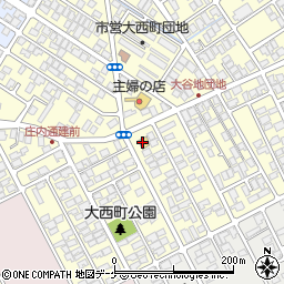 ファミリーマート鶴岡大西町店周辺の地図