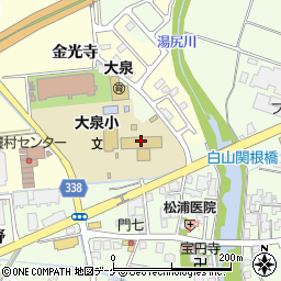 鶴岡市立大泉小学校周辺の地図