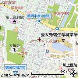 山形県鶴岡市家中新町17周辺の地図