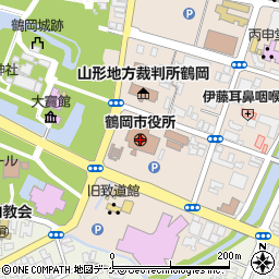 鶴岡市役所　鶴岡市総合相談室周辺の地図