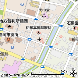 鶴岡カトリック教会周辺の地図