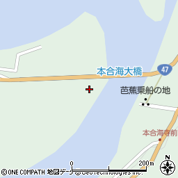 本合海大橋周辺の地図
