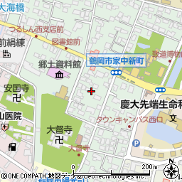 山形県鶴岡市家中新町15周辺の地図