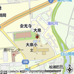 鶴岡市役所　学校給食センター周辺の地図