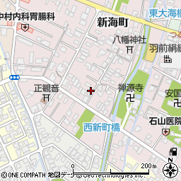 山形県鶴岡市新海町17-27周辺の地図