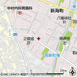 山形県鶴岡市新海町17-37周辺の地図