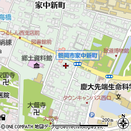 山形県鶴岡市家中新町15-41周辺の地図