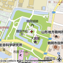 鶴岡公園周辺の地図
