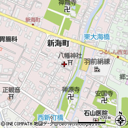 山形県鶴岡市新海町17-13周辺の地図