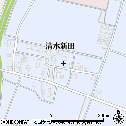 山形県鶴岡市清水新田74周辺の地図